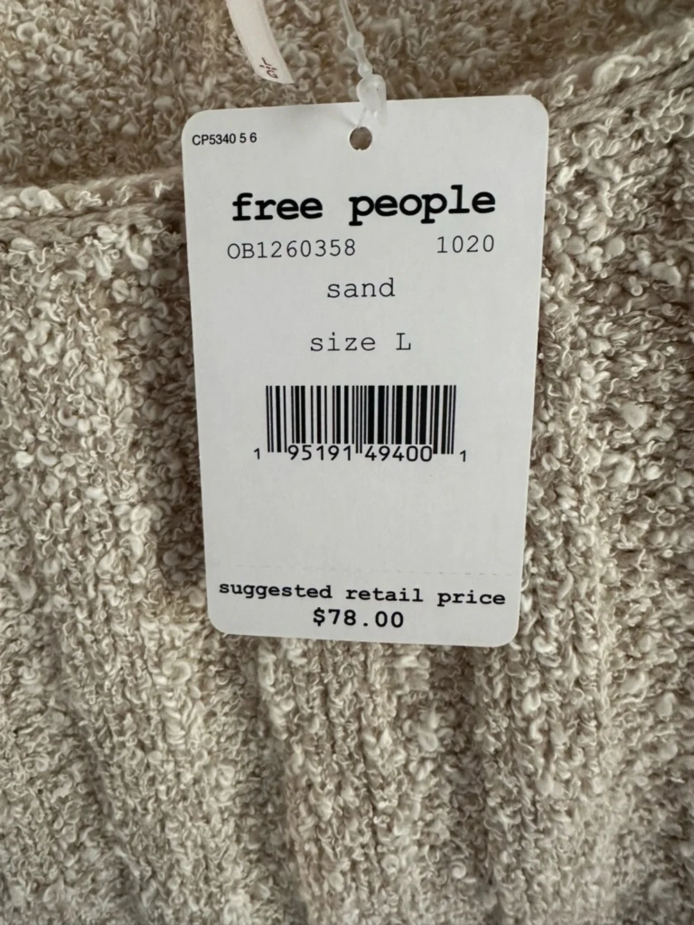 Free People Good Day Cropped Sweater l